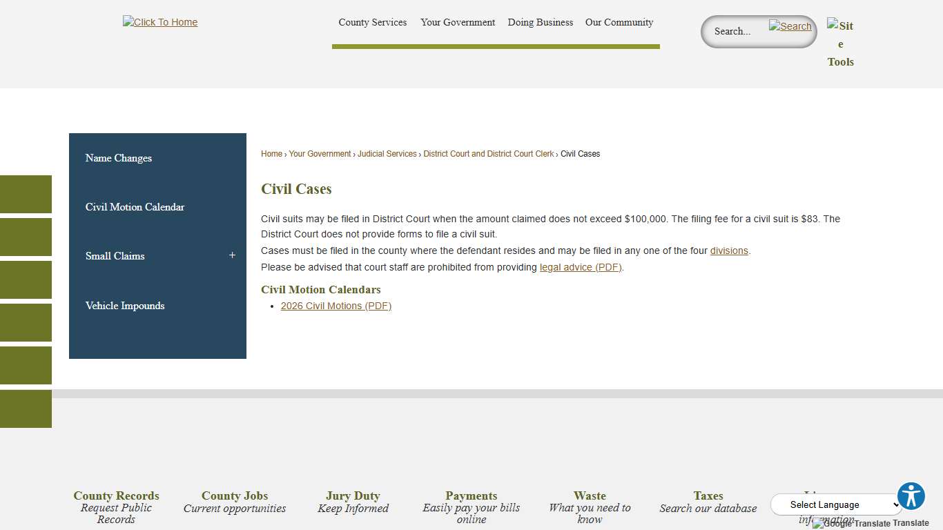 Civil Cases Snohomish County, WA - Official Website